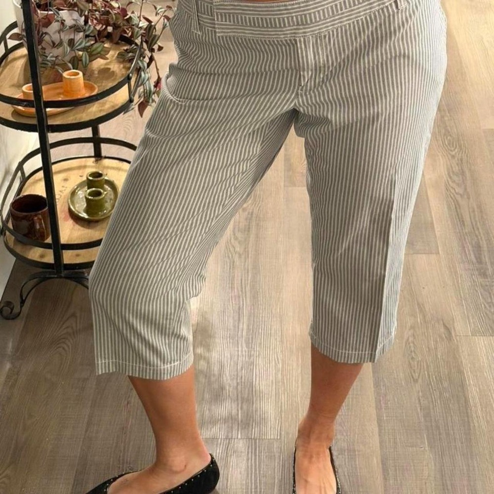 The Limited Sexy Drew Fit Pinstripe Capri Pants Low Rise Y2K Womens 12